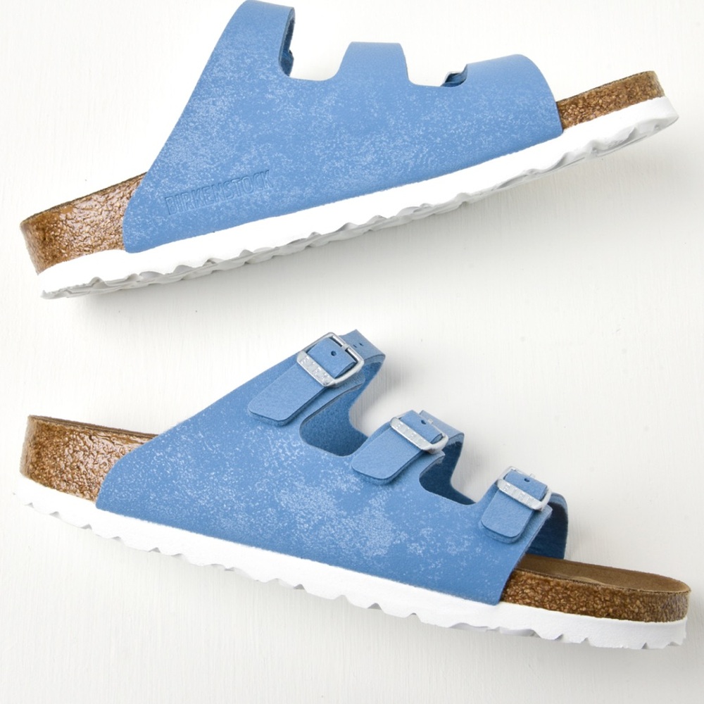 Birkenstock Women's Florida VEGAN Sandals Brushed Dove Blue EU 38 US 7-7.5 - Picture 4 of 10